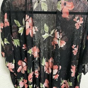 Black with flowers kimono brand new